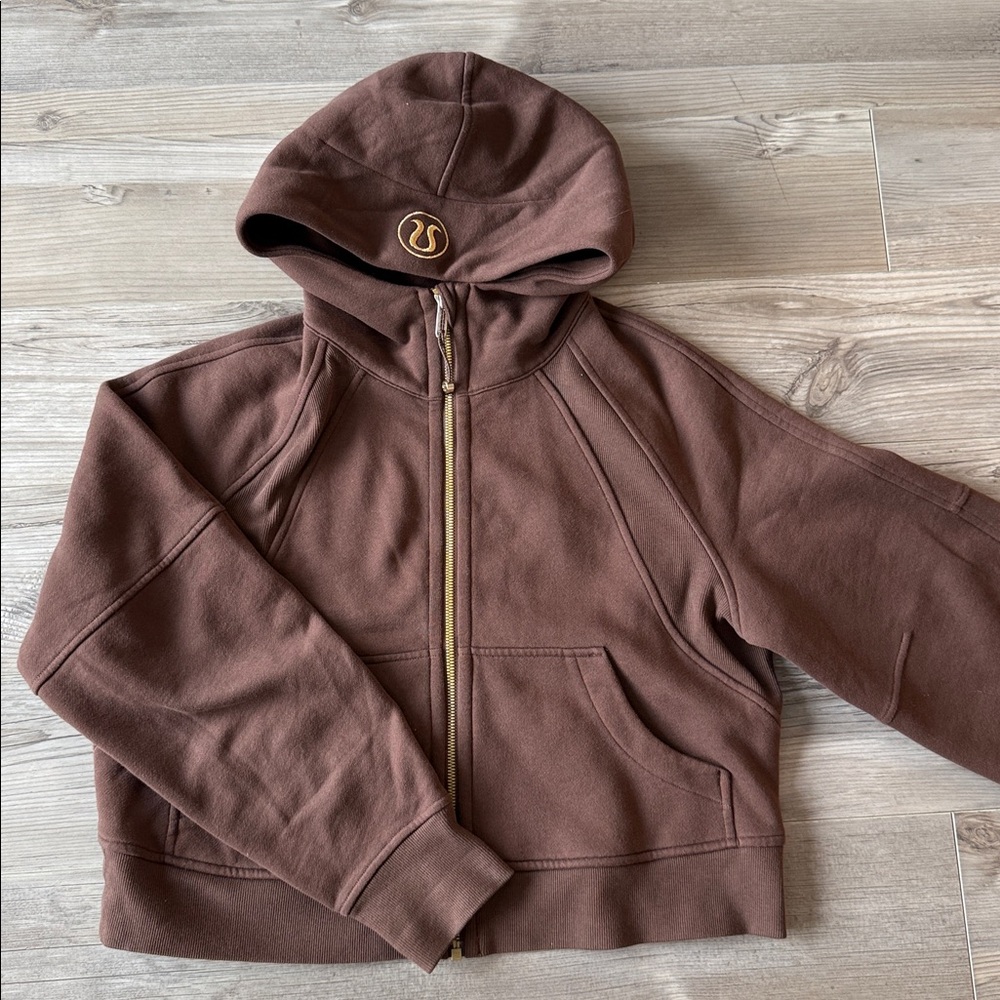 Lululemon Scuba Oversized Full Zip Hoodie Brown Sweatshirt Women’s Size XS-S